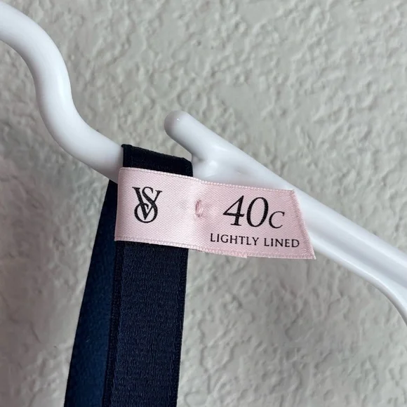 NWT Victoria’s Secret Lined Demi Lace Bra Navy Blue 40C - Picture 3 of 8